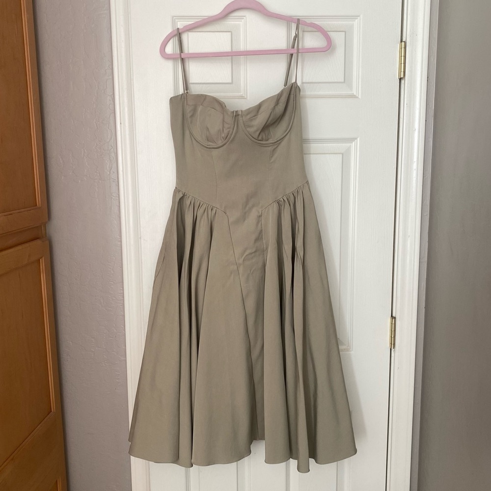 New House of CB Samaria Corset Sundress Taupe